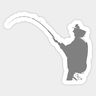 Fisherman grey design Sticker